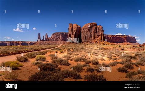 The Three Sisters and Mitchell Mesa, a few of the many massive Red Sandstone Buttes and Mesas in ...