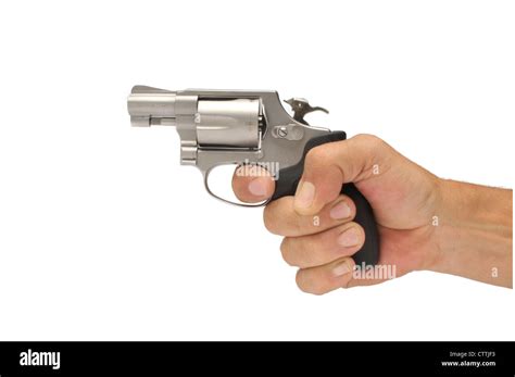 hand holding revolver Stock Photo - Alamy