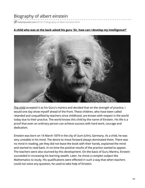 Biography of albert einstein by pk sagor - Issuu