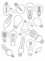 Bulb Coloring Light Pages Template Shine Printable Print Clipart Color  sketch template