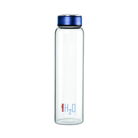 CELLO H2O Borosilicate Glass Water Bottle | Glass Fridge Bottle | Wide ...