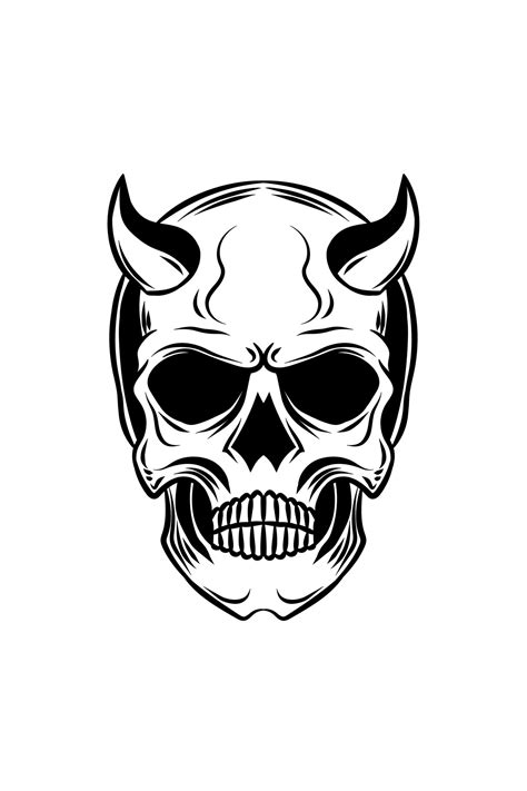 Demon skull vector illustration 3251390 Vector Art at Vecteezy