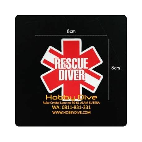 Sticker Rescue Diver Star of Life Accessories Sticker Diving HD-070