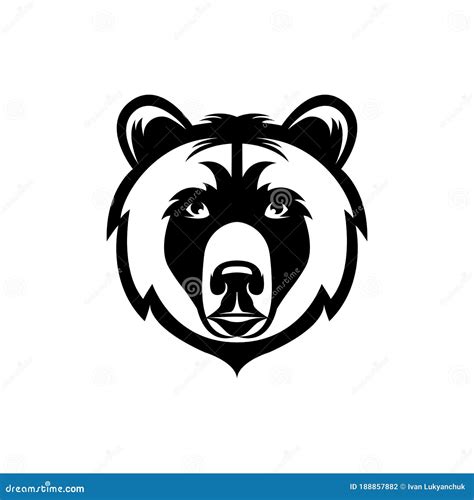 Vector bear head stock vector. Illustration of polar - 188857882