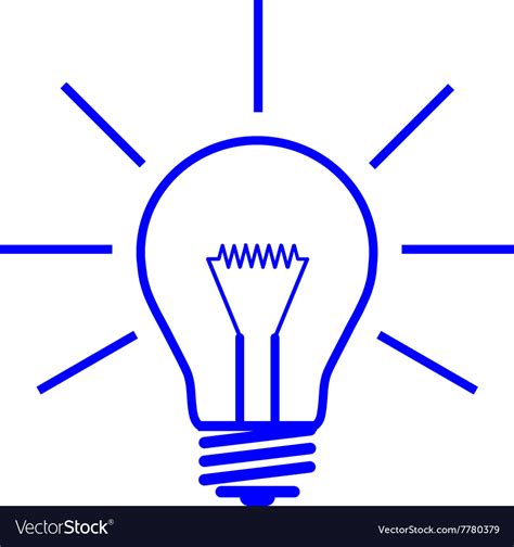 Bulb blue Royalty Free Vector Image - VectorStock