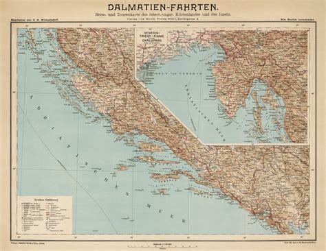 Old map of Dalmatia Croatia Wall map of Dalmatia fine | Etsy