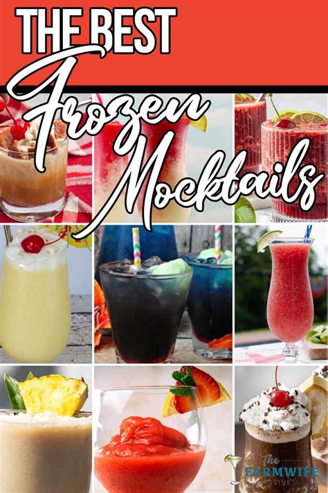 photo collage of frozen mocktails with text which reads the best frozen ...