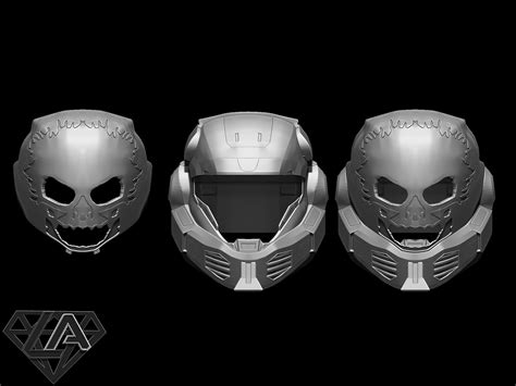 Halo Eva Emile helmet 3D model 3D printable | CGTrader