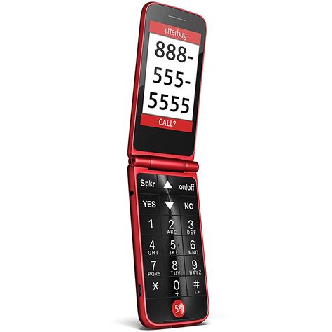 Jitterbug Flip Easy-to-Use Cell Phone for Seniors – Red by GreatCall ...