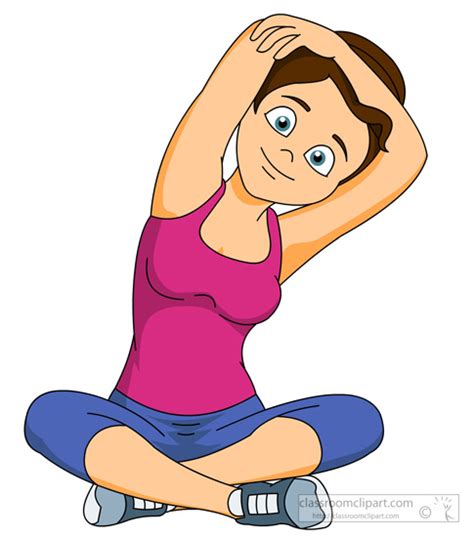 Fitness and Exercise Clipart- girl-doing-stretching-exersice-clipart-927 - Classroom Clipart