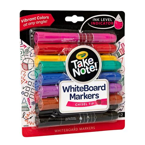 Crayola Whiteboard Markers, bright assorted colours. non-toxic, dry ...