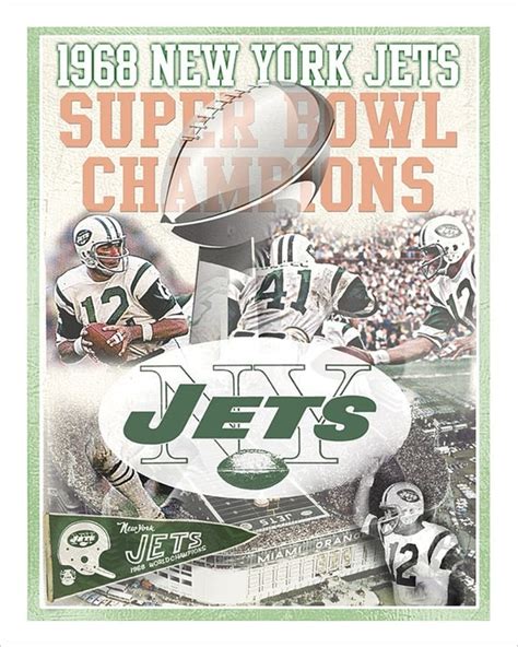 New York Jets Super Bowl Champions Joe Namath Jets