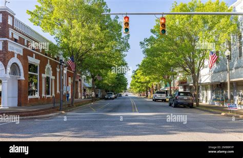 Abbeville, Alabama, USA - April 19, 2022: The old business district on ...