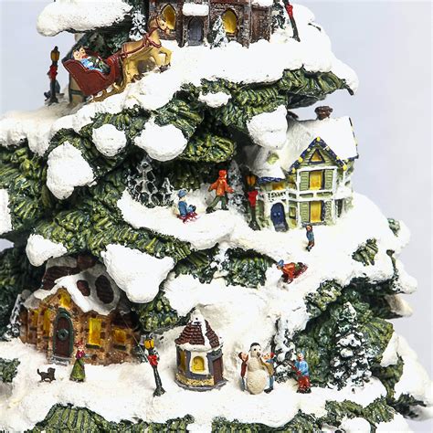 Thomas Kinkade "Village Christmas" Illuminated Tree | EBTH