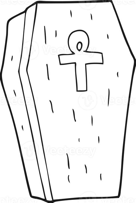 black and white cartoon spooky coffin 36333326 PNG