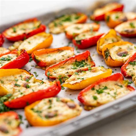 Keto Stuffed Mini Peppers - Easy Cheesy Appetizer Recipe | My Keto Kitchen