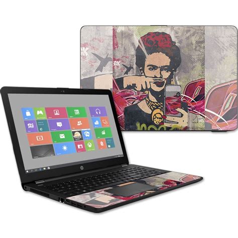 MightySkins Skin for HP 15t Laptop 15.6" (2017) - Grafitti Selfie | Protective Viny wrap | Easy ...