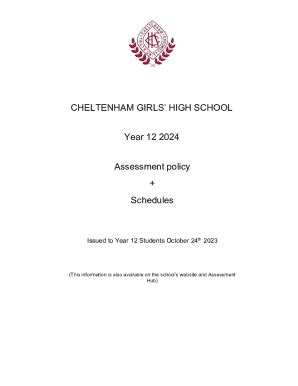 Fillable Online CHELTENHAM GIRLS' HIGH SCHOOL Year ... Fax Email Print - pdfFiller