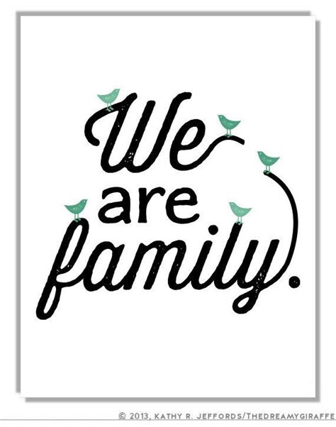 Family Quote Print Bird Home Decor We Are Family Sayings Sign - Etsy ...