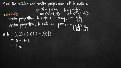 Find The Scalar And Vector Projections Of B Onto A.