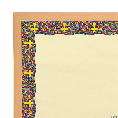 Stained Glass Cross Bulletin Board Borders