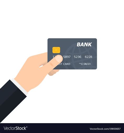 Hand holding credit card Royalty Free Vector Image