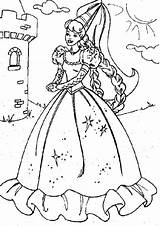 8 Printable Barbie Princess Coloring Pages >> Disney Coloring sketch template
