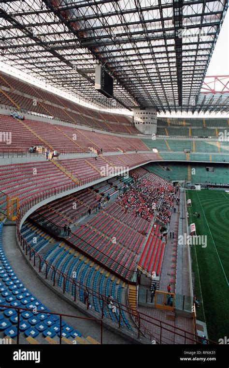 General view of the San Siro Stadium, Milan, Italy, home to AC Milan and Inter Milan, pictured ...