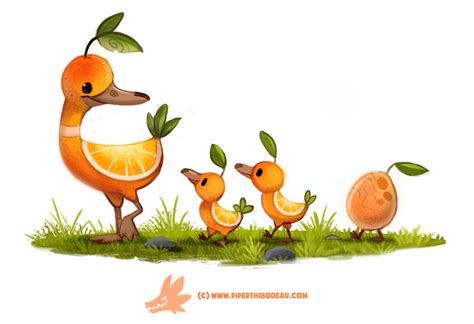 Daily Paint #1268. Duck a L'orange by Cryptid-Creations.deviantart.com on @DeviantArt | Cute ...