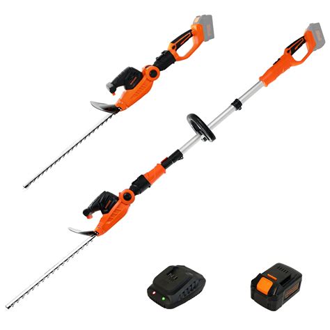 Buy GARCARE Cordless Pole Hedge Trimmer, 2 in 1 Electric Telescopic Hedge Trimmers Long Reach ...