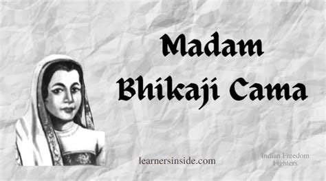 Madam Bhikaji Cama in Hindi - Freedom Fighters of India - Learners Inside