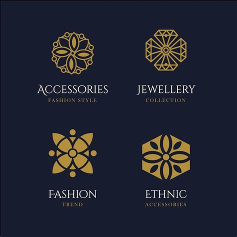 Premium Vector | Flat design fashion accessories logo set