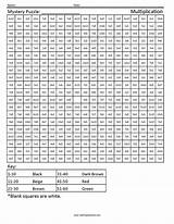 Multiplication Coloring Squared Santa Pages sketch template