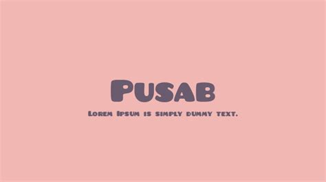 Pusab Font : Download Free for Desktop & Webfont