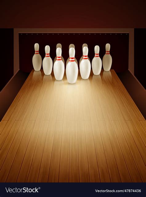 Bowling game realistic bowling game realistic Vector Image