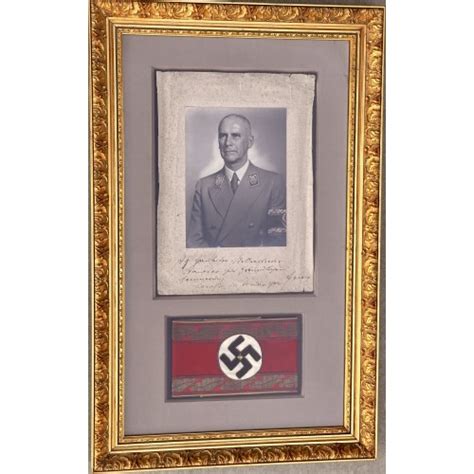 Dr. Wilhelm Frick Signed Photo and Reichsleiter Armband