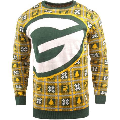 Men's Green Bay Packers Gold Big Logo Pullover Sweater