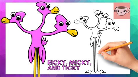 How To Draw Ricky, Ticky and Micky - Garten of Banban | Easy Step By ...