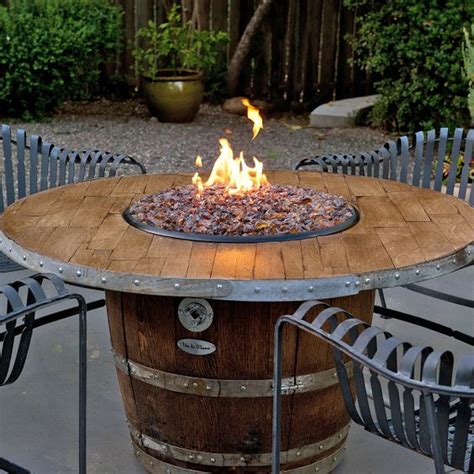 Reserve Wine Barrel Fire Pit Table | Diy chair, Wine barrels and Wine parties