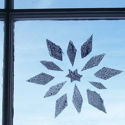 How to Stencil Snowflakes on Windows - Friday Fun, for kids - Aunt Annie's Crafts