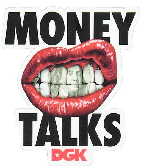 DGK Money Talks Sticker | Zumiez | Money talks, Lip wallpaper, Neon quotes