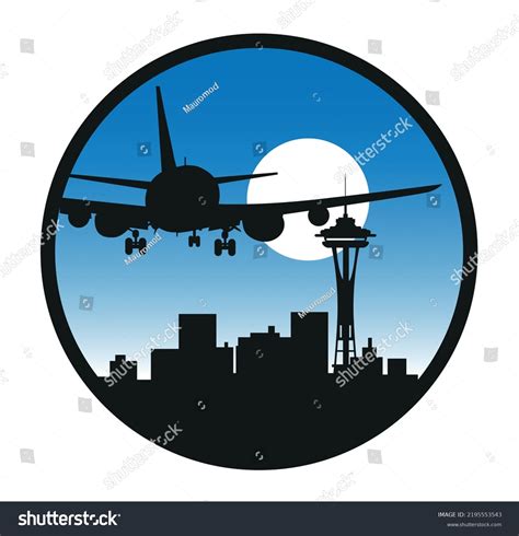 Seattle Washington Skyline Vector Illustration Stock Vector (Royalty ...