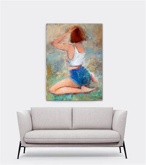 Abstract woman body original art piece Feminine wall art | Etsy