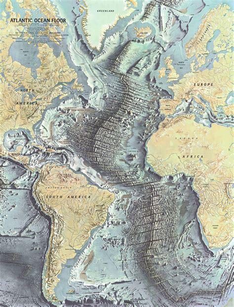 Atlantic ocean floor (National Geographic, 1968) : r/MapPorn