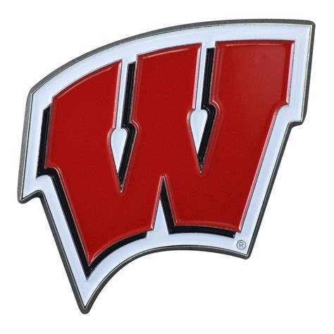 University of Wisconsin Red Color Emblem - Auto Accessories