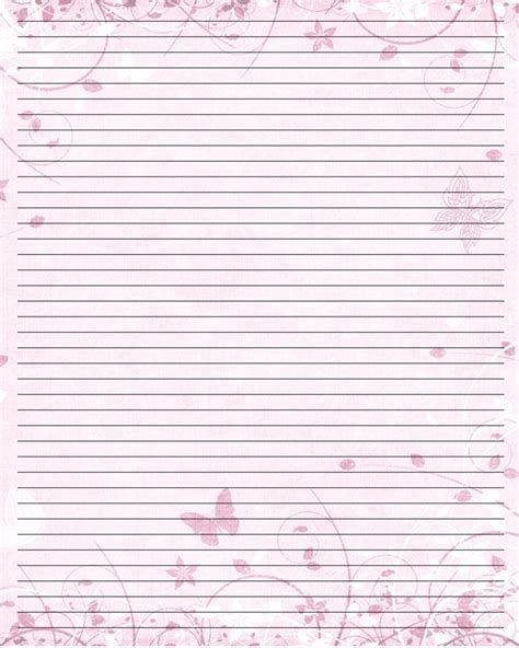 Butterfly Print Paper | Printable Writing Paper (44) by =Lady-Valentine-Art on deviantART ...