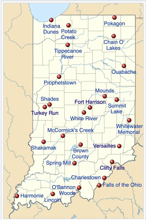 Indiana State Parks Visited · 92counties