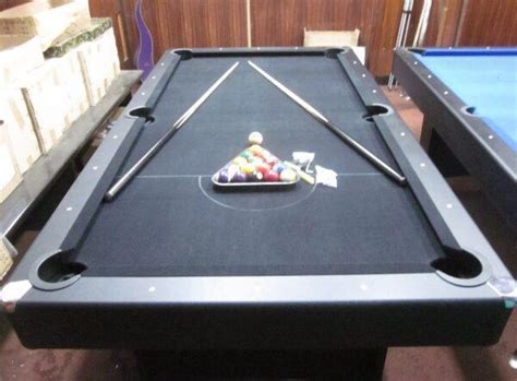 7ft Black Felt Pool Table With Accessories