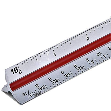 Architectural Scale Ruler, 12" Aluminum Architect Scale, Triangular Scale, Scale Ruler for ...