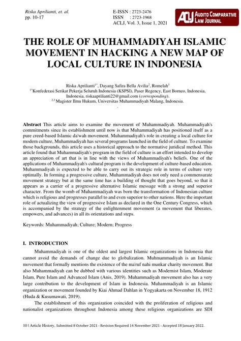 (PDF) The Role of Muhammadiyah Islamic Movement in Hacking a New Map of ...